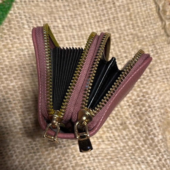 LISDINE mini solid mauve color card holder New - Picture 2 of 7